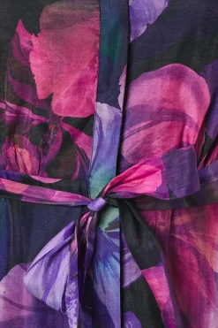 Petite Occasion Floral Organza Shirt Midi Dress