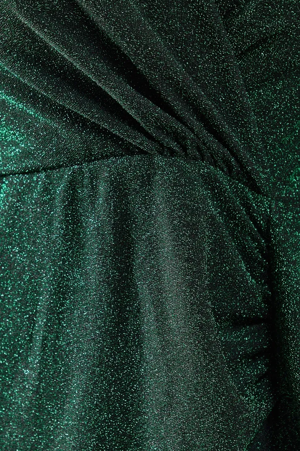 Petite Occasion Glitter Jersey Ruffle Midi Dress