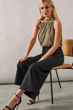 Petite Occasion Hotfix Halterneck Jumpsuit