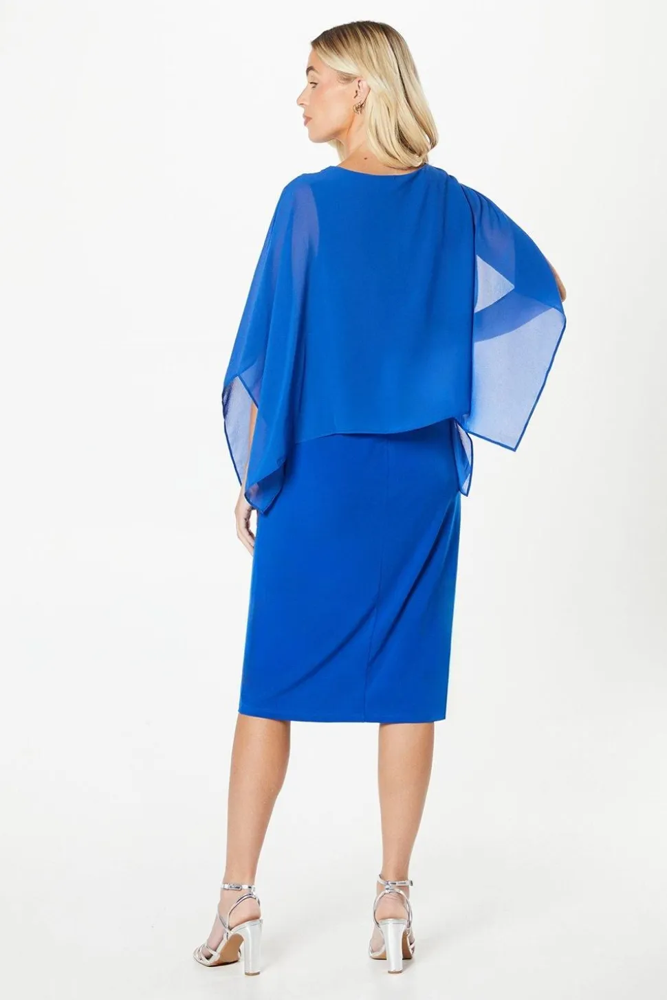 Petite Occasion Hotfix Overlay Formal Midi Dress