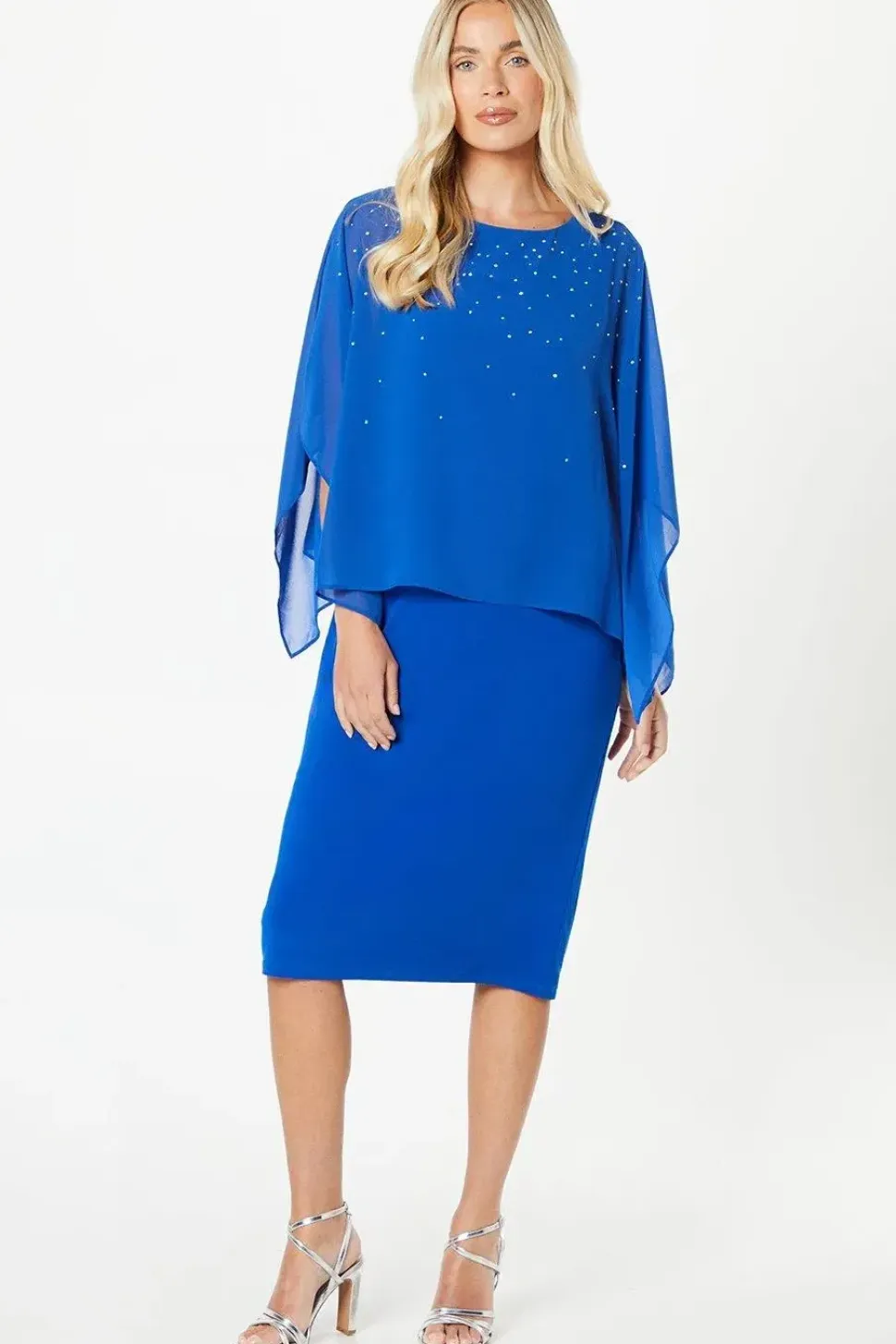 Petite Occasion Hotfix Overlay Jumpsuit