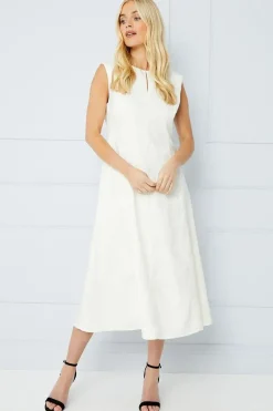 Petite Occasion Jacquard Sleeveless Midi Dress