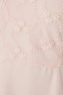 Petite Occasion Lace Short Sleeve Midi Dress