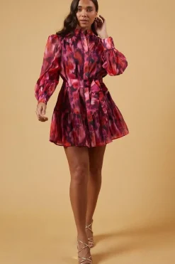 Petite Occasion Lace Trim Mini Dress