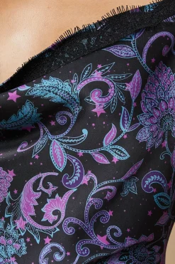 Petite Occasion Paisley Lace Insert Slip Dress