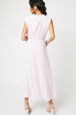 Petite Occasion Pleated Wrap Midaxi Dress