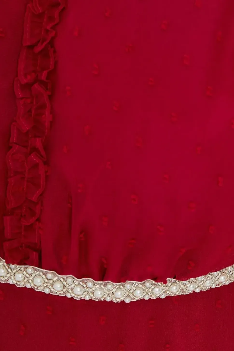 Petite Occasion Ruffle Embellished Waist Midi Dress