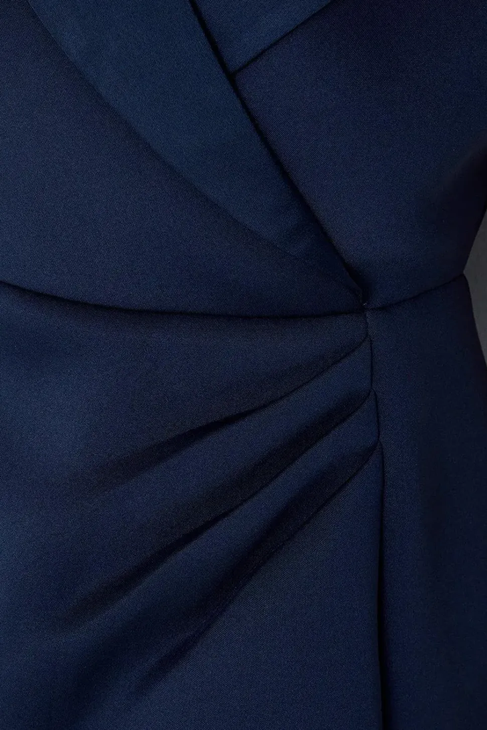 Petite Occasion Scuba Satin Collar Midi Dress