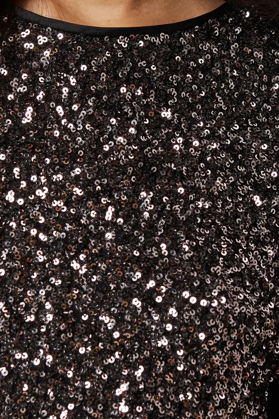 Petite Occasion Sequin Ruffle Swing Dress