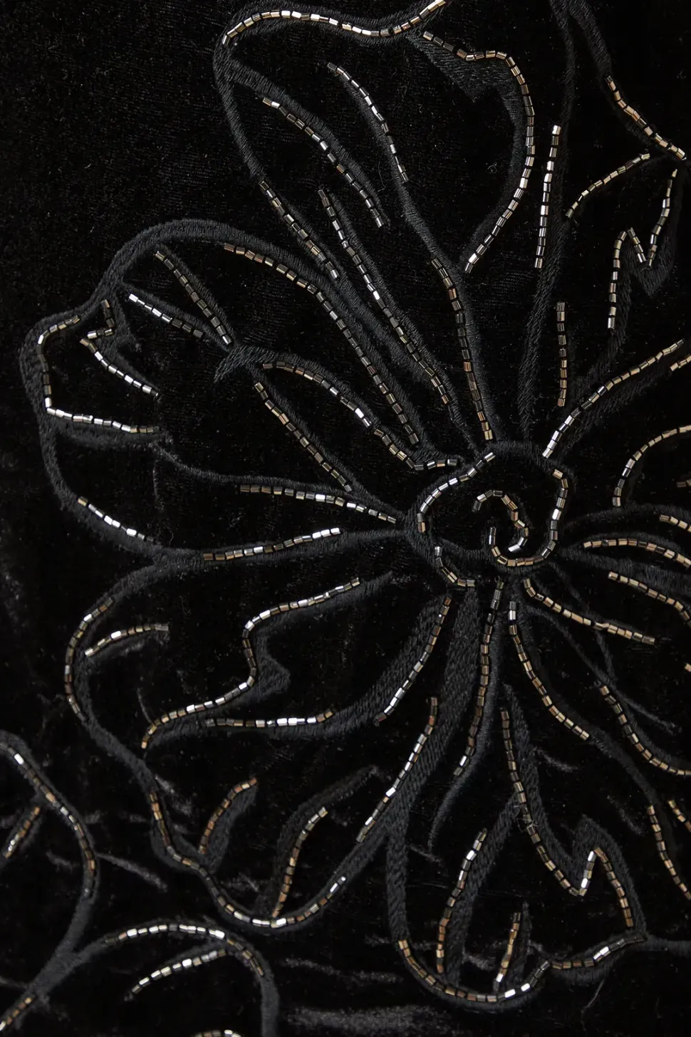 Petite Occasion Velvet Embroidered Mini Dress