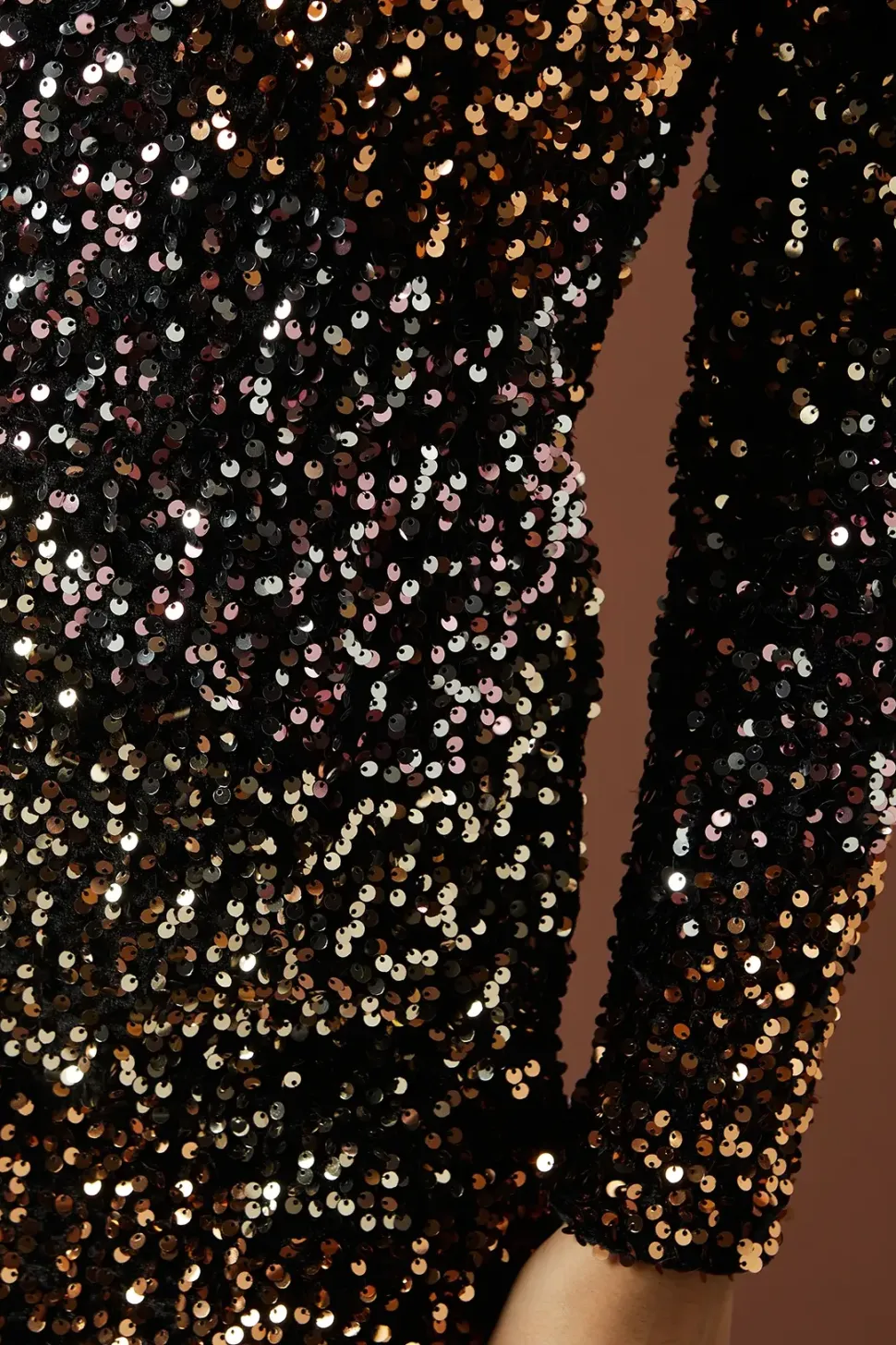 Petite Ombre Sequin Bow Mini Dress