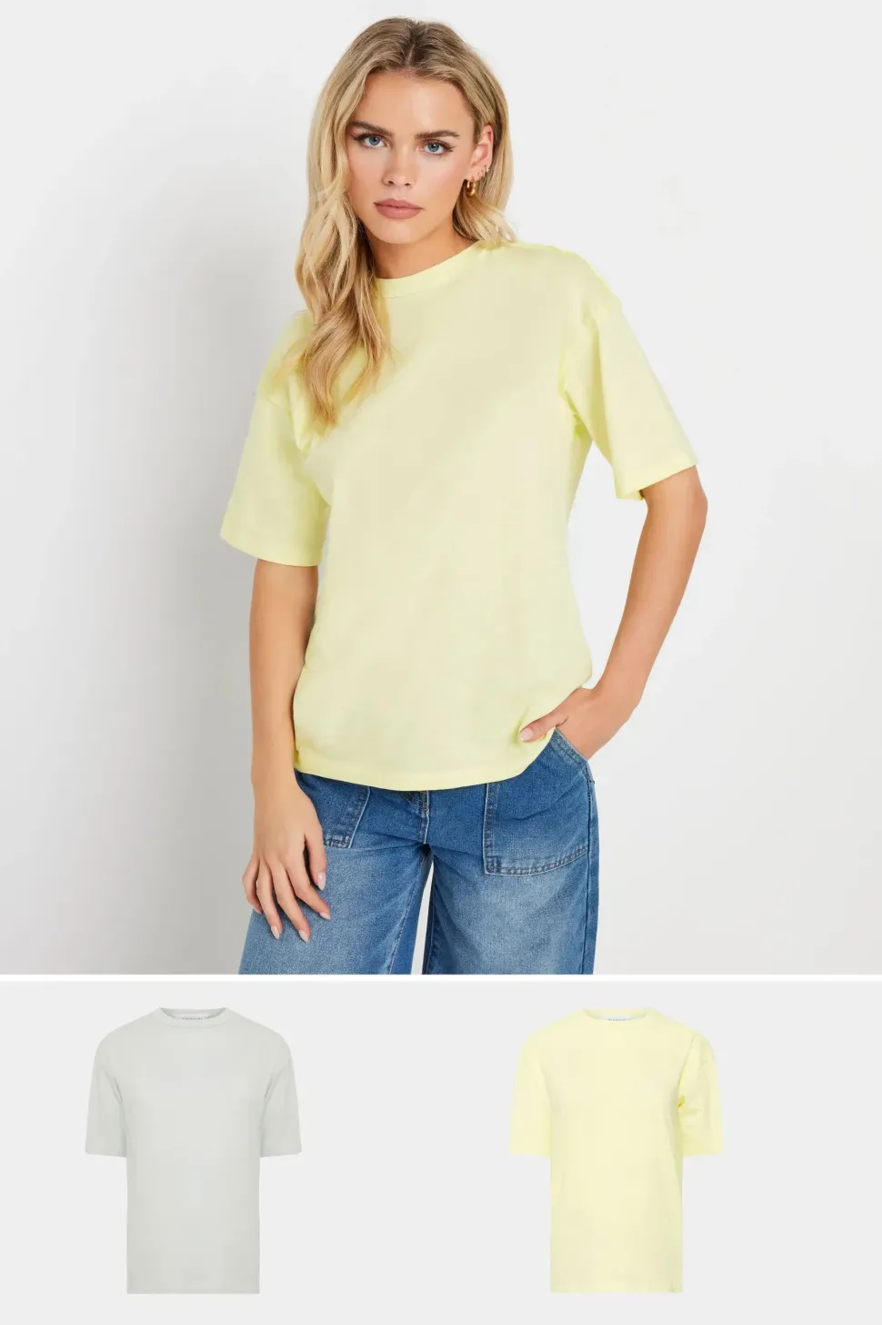 Petite 2 Pack Seam Detail T-Shirts