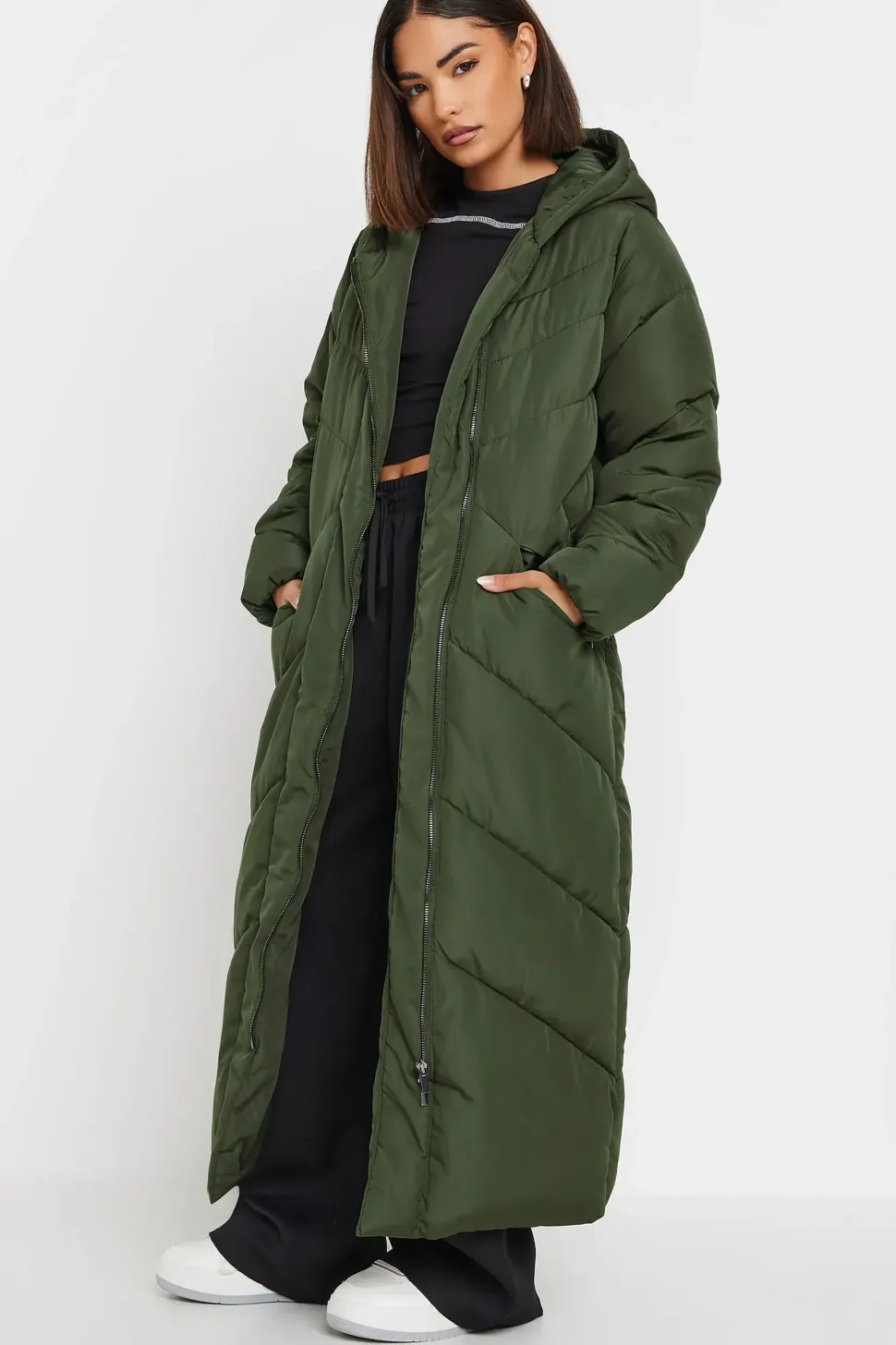 Petite Padded Maxi Coat