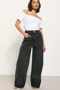 Petite Paint Splatter Jeans