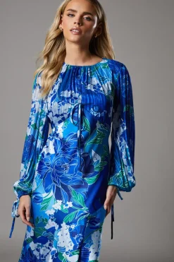 Petite Panelled Tie Detail Midi Dress