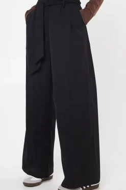 Petite Paperbag Belted Wide Leg Trouser