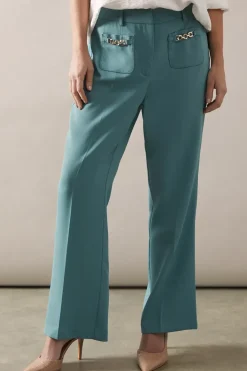 Petite Patch Pocket Wide Trousers