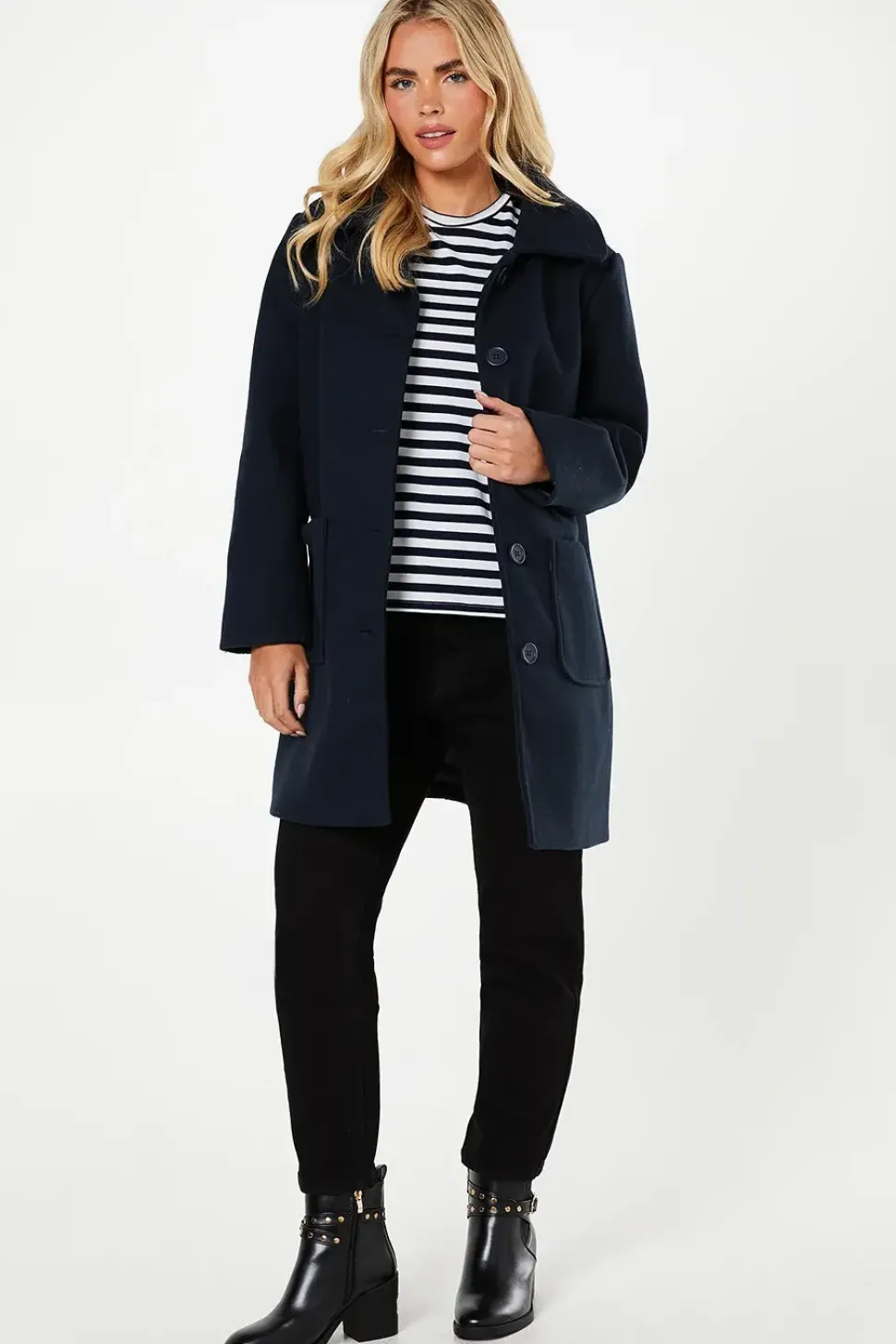 Petite Peterpan Collar Dolly Coat