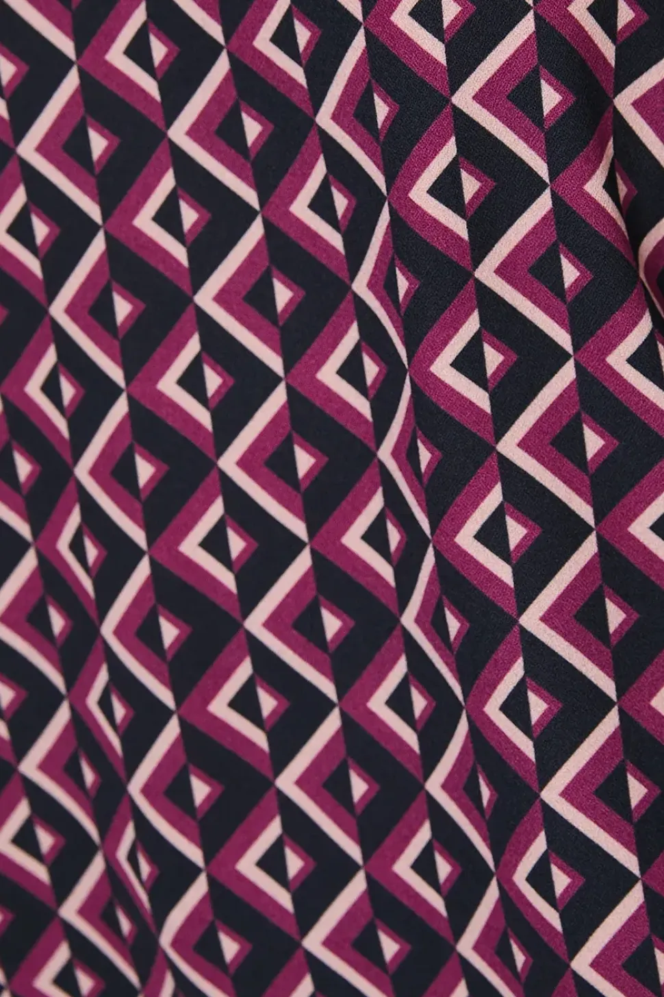 Petite Pink Geo Keyhole Blouse