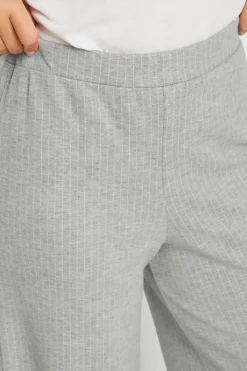 Petite Pinstripe Jersey Wide Leg Trousers