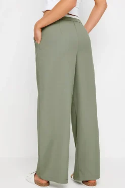Petite Pinstripe Wide Leg Trousers