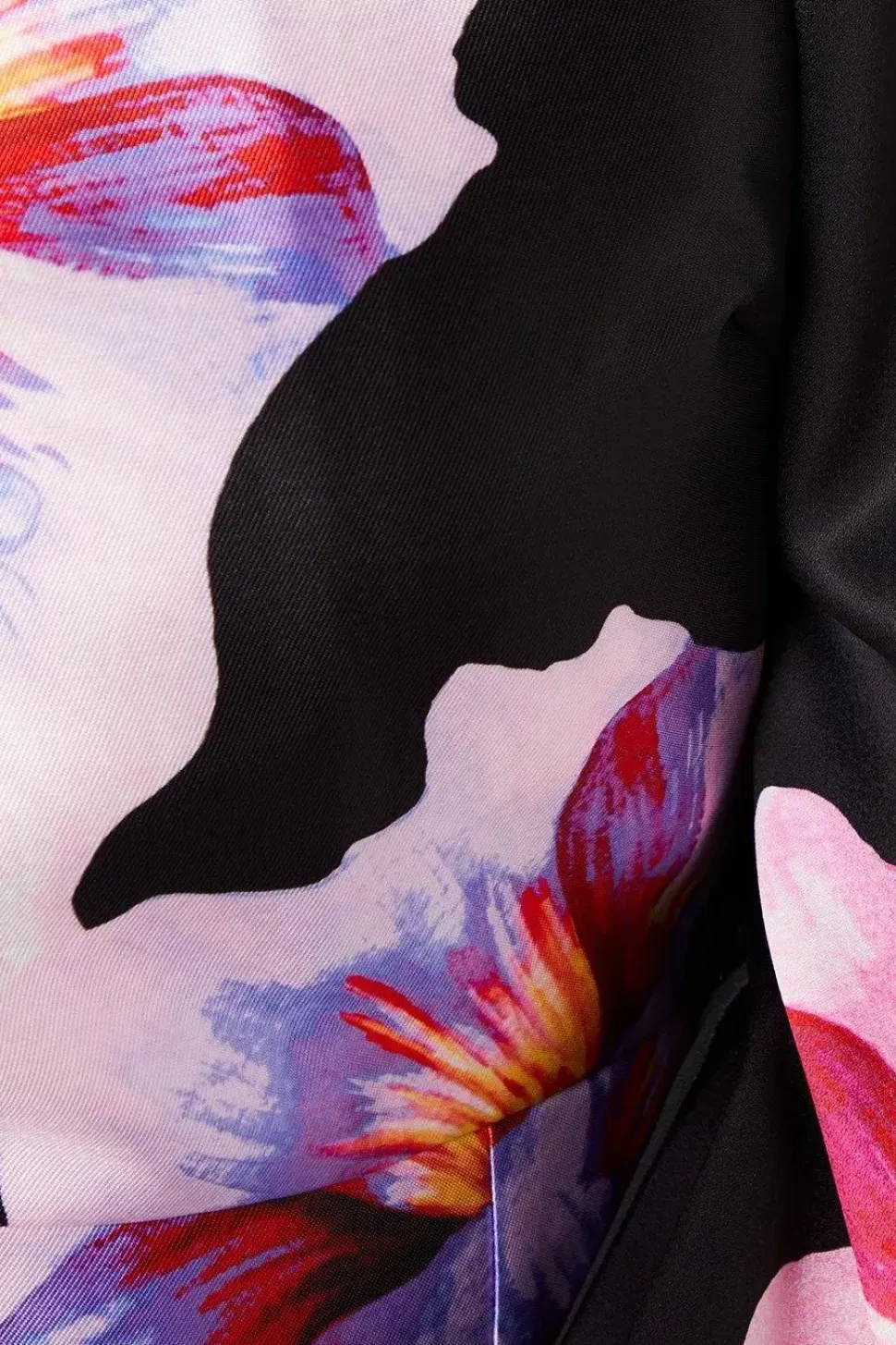 Petite Placement Print Satin Twill Mini Dress