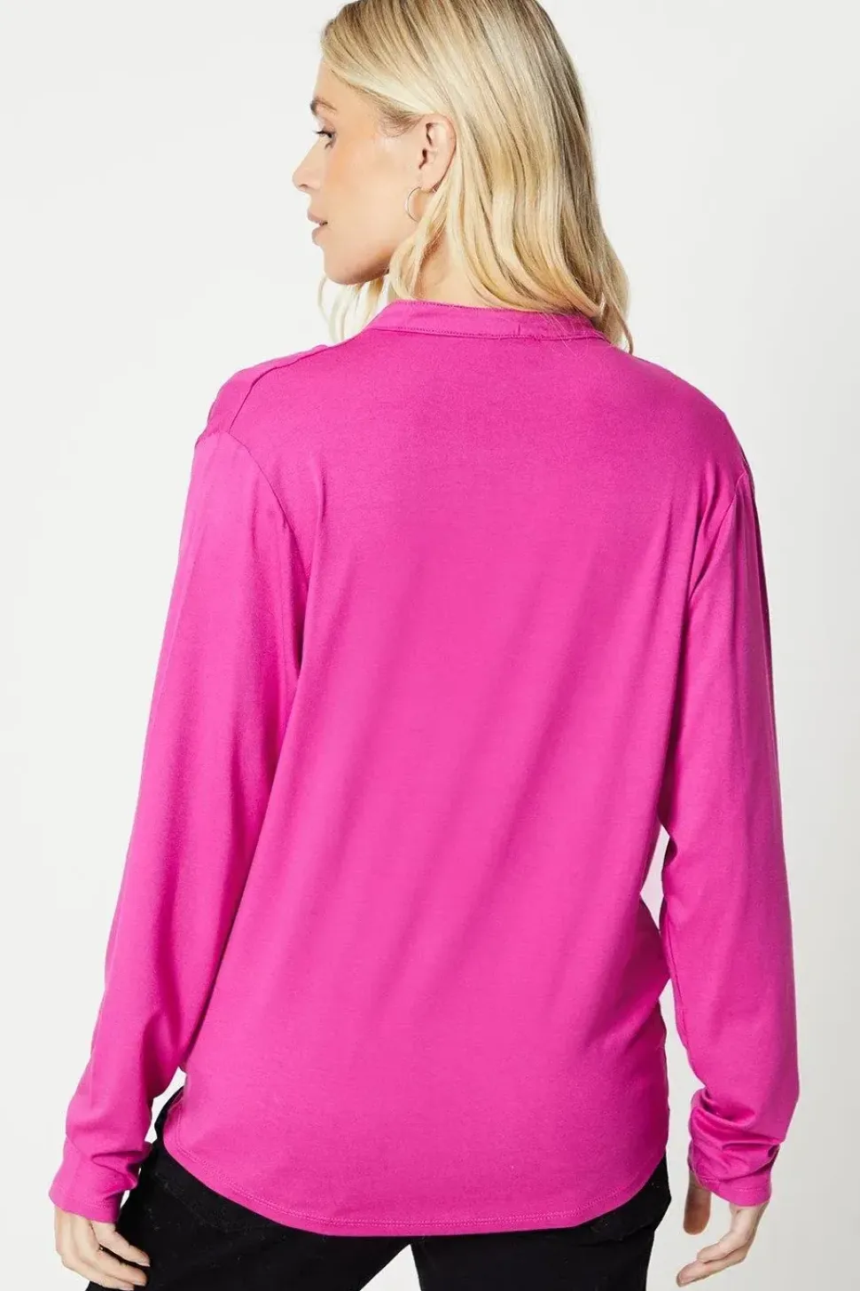 Petite Plain Wrap Top