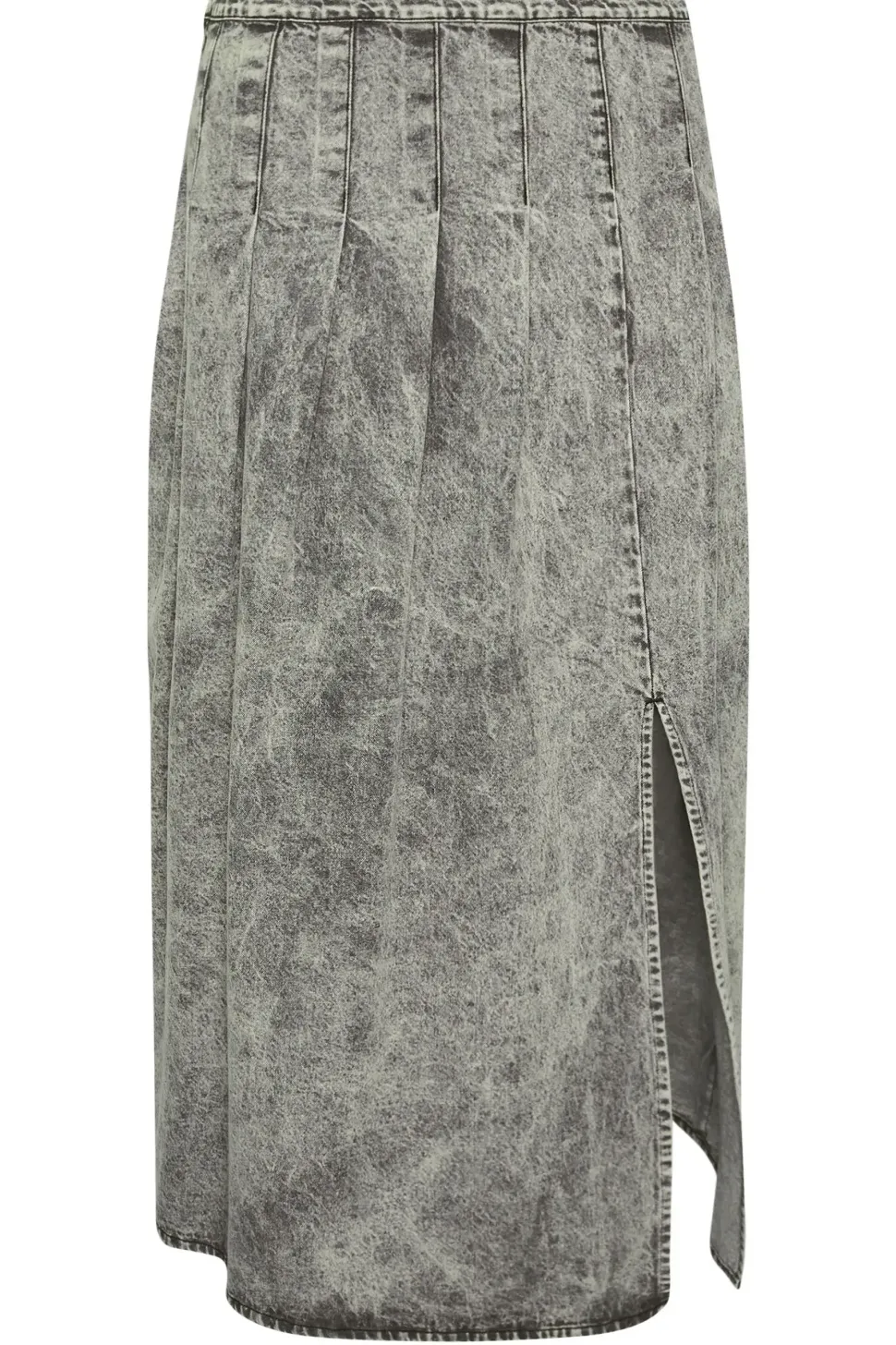 Petite Pleated Denim Skirt