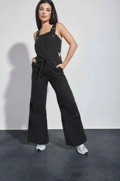 Petite Pleated Utility Jumpsuit