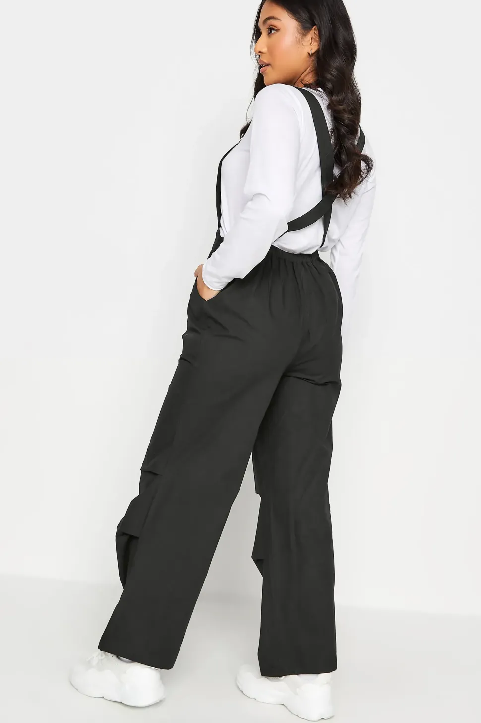 Petite Pleated Utility Jumpsuit