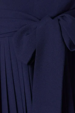 Petite Pleated Wide Leg Sleeveless Jumpsuit