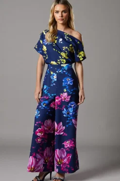 Petite Pleat Off The Shoulder Jumpsuit