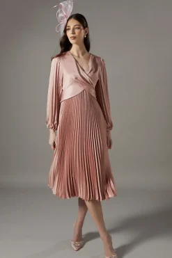 Petite Pleat Skirt Maxi Dress