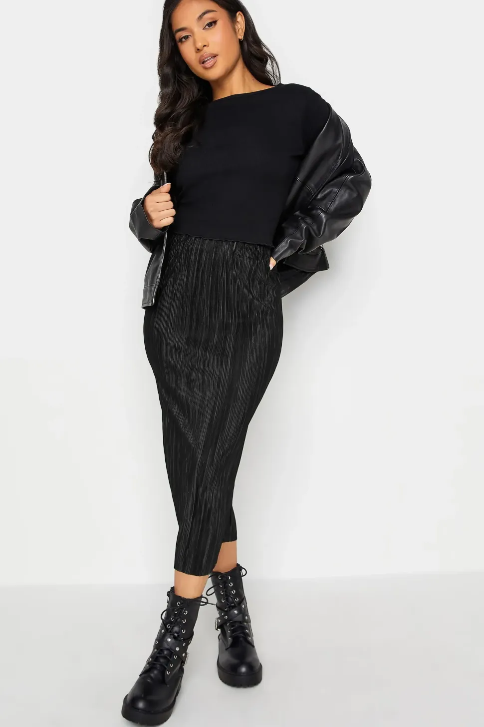 Petite Plisse Midaxi Skirt