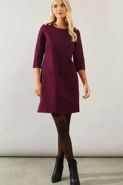 Petite Pocket Detail Ponte Shift Dress