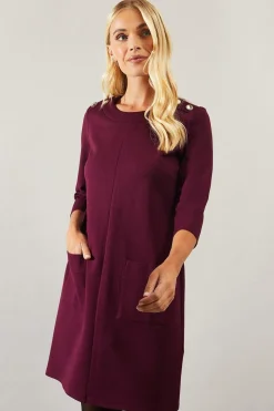 Petite Pocket Detail Ponte Shift Dress