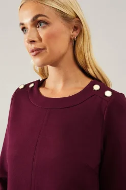Petite Pocket Detail Ponte Shift Dress