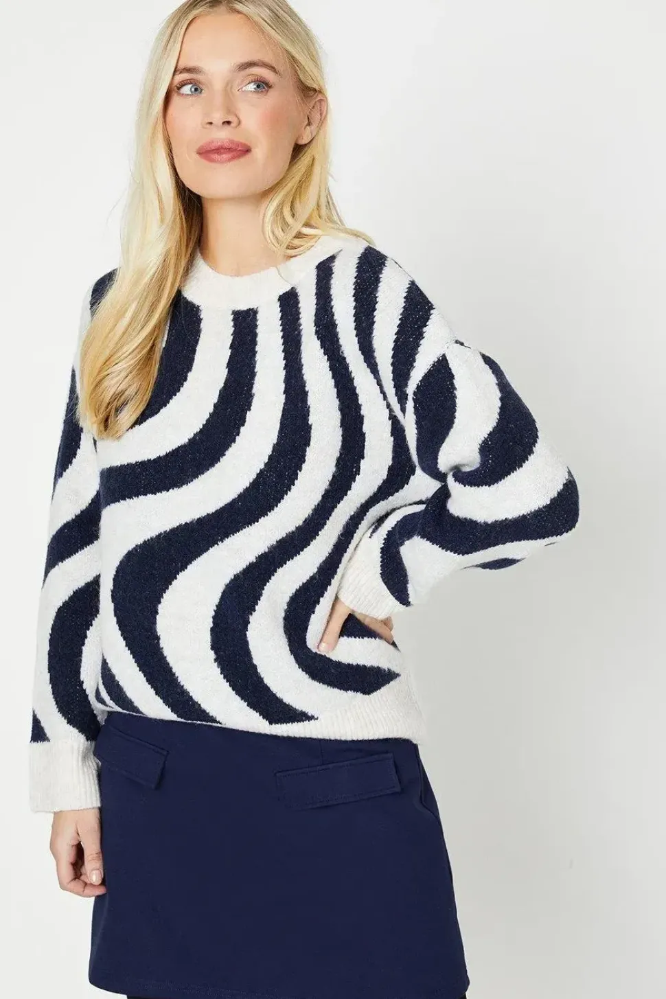 Petite Pocket Detail Ponte Skirt