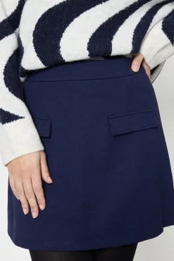 Petite Pocket Detail Ponte Skirt