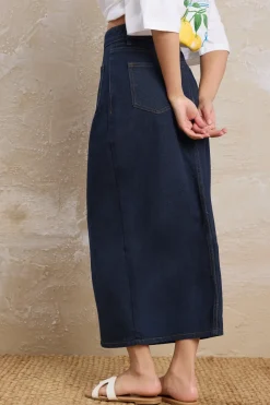 Petite Pocket Patch Denim Skirt