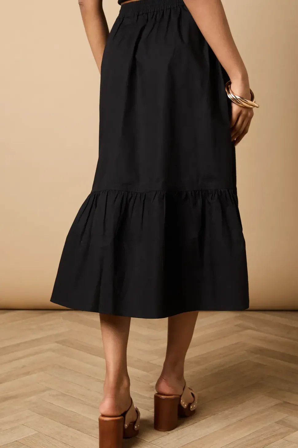 Petite Poplin Midi Skirt