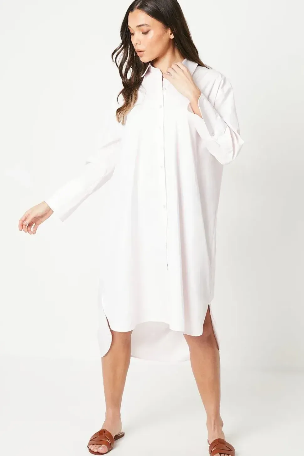 Petite Poplin Oversized Shirt Dress