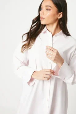 Petite Poplin Oversized Shirt Dress
