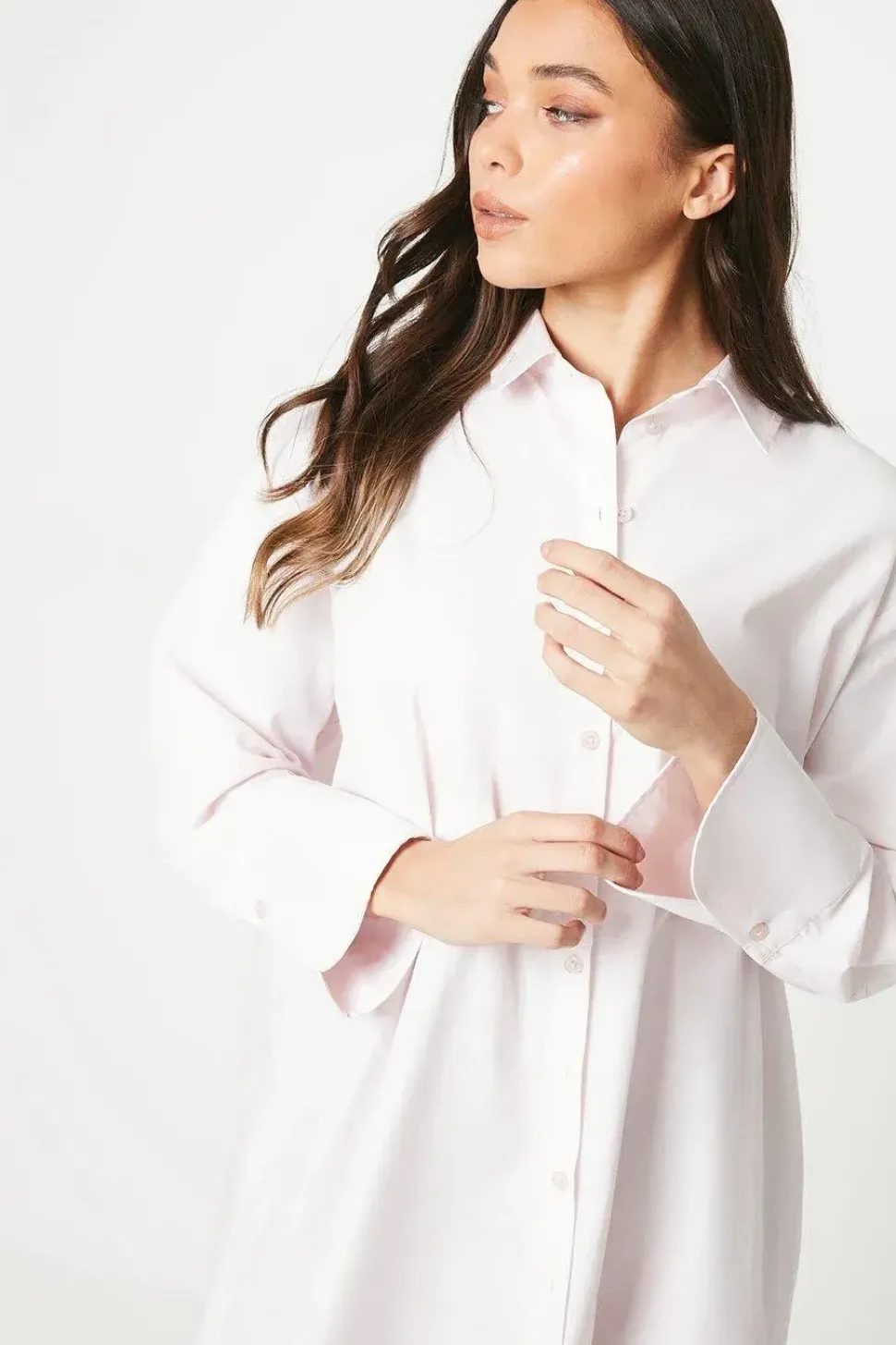 Petite Poplin Oversized Shirt Dress