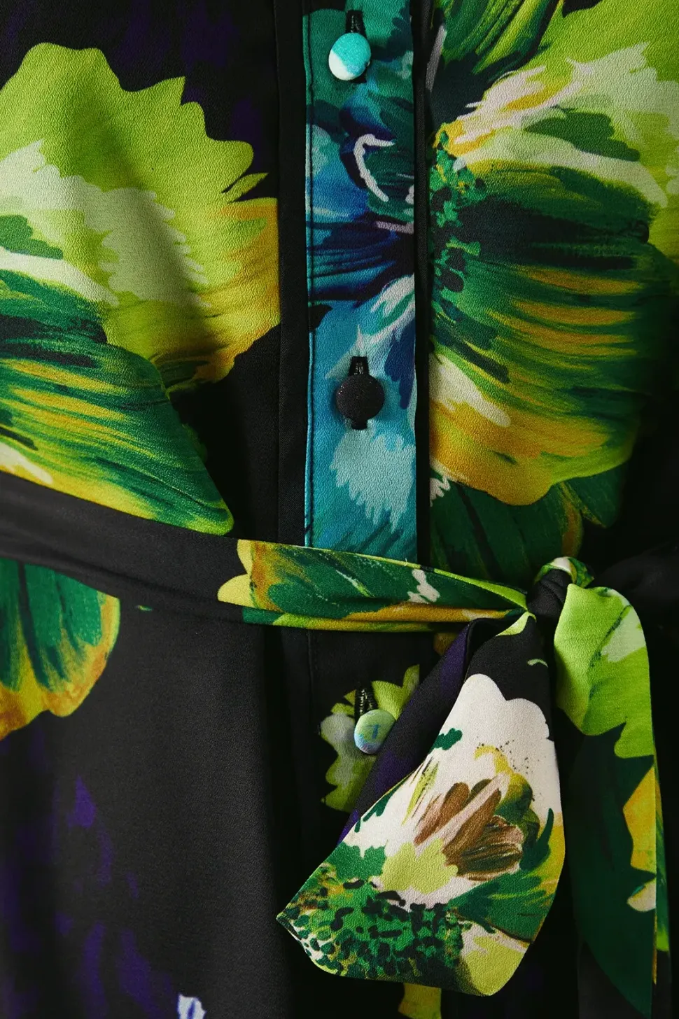 Petite Premium Floral Collared Shirt Dress