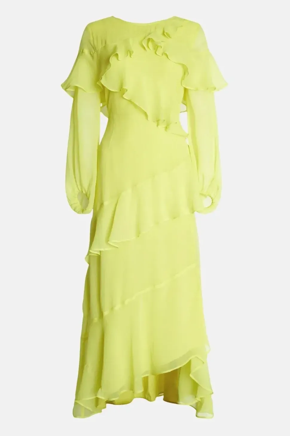 Petite Premium Ruffle Detail Tiered Maxi Dress