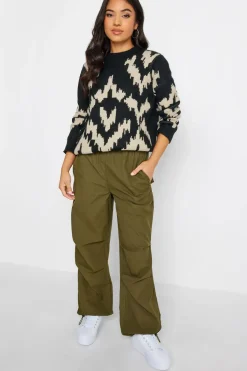 Petite Printed Long Sleeve Jumper