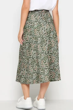 Petite Printed Midi Skirt