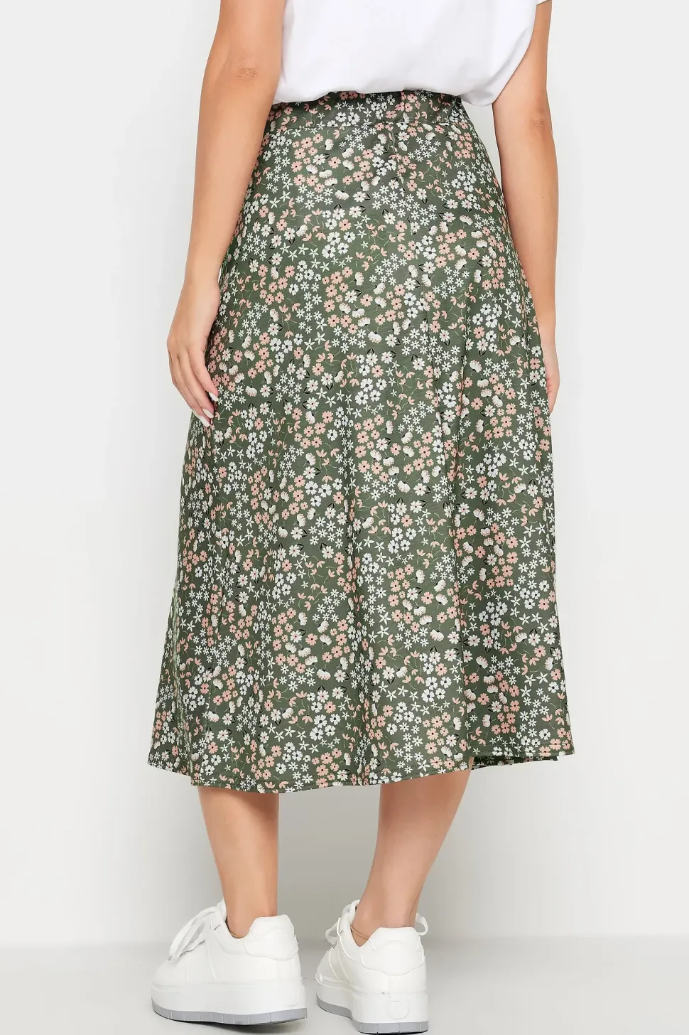 Petite Printed Midi Skirt