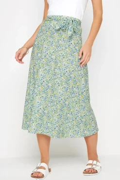 Petite Printed Midi Skirt
